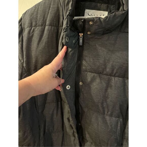 Polydeer Black Quilted Puffer Coat Hidden Zipper sz XXL NWOT - Picture 9 of 13